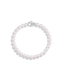 18K Gold Akoya Saltwater Pearl Bracelet with Floral Motif