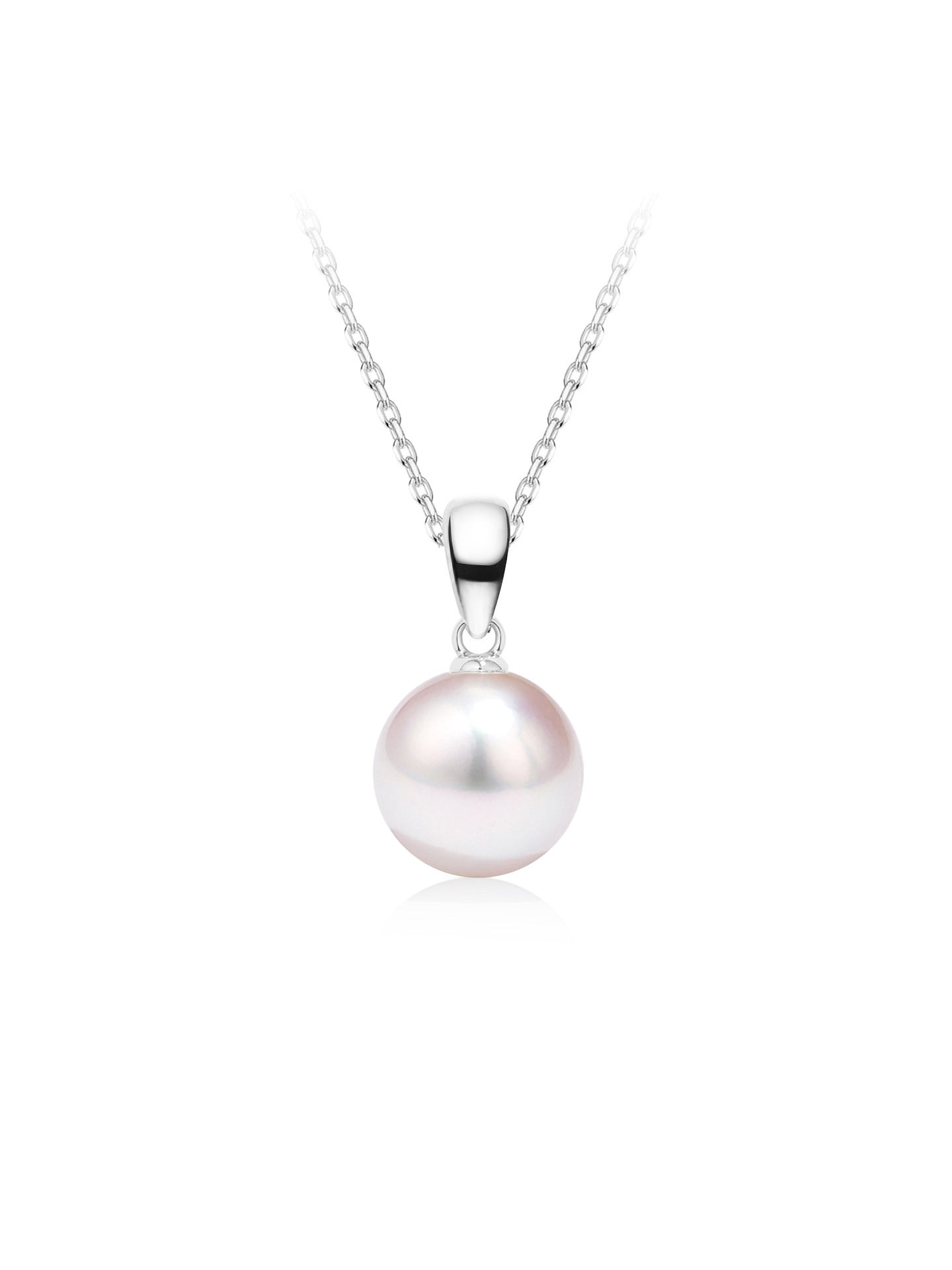 Natural Cultured Saltwater Akoya Pearl 18K Gold Necklace