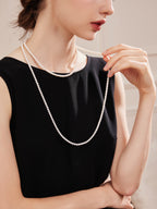 Natural Cultured Freshwater Pearl 18K Strand Necklace