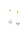 Japanese Akoya Saltwater Pearl Saltwater Pearl Earrings AAA Clean Surface Genuine Cultured Pearl Fine Jewelry