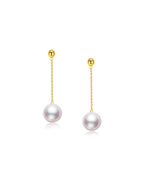 Japanese Akoya Saltwater Pearl Saltwater Pearl Earrings AAA Clean Surface Genuine Cultured Pearl Fine Jewelry