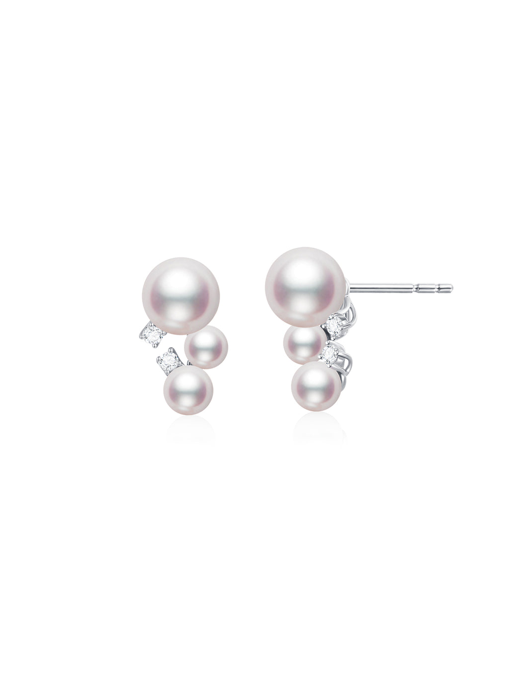 Japanese Akoya Saltwater Pearl Saltwater Pearl Earrings AAA Clean Surface Genuine Cultured Pearl Fine Jewelry