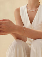 Mirror Luster Akoya Saltwater Pearl Bracelet  Elegant Office Lady Fine Jewelry