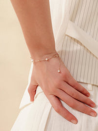 Mirror Luster Akoya Saltwater Pearl Bracelet  Elegant Office Lady Fine Jewelry Natural Cultured Saltwater Pearl
