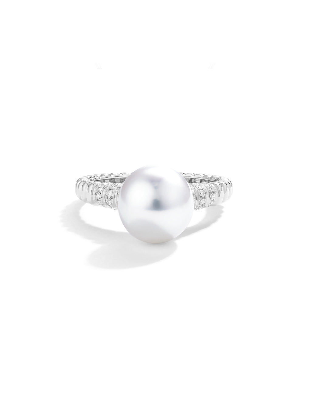Genuine South Sea White Saltwater Pearl Solitaire ring 18K Gold Plated Noble Formal Wear Jewelry Premium Ice White South Sea Cultured Saltwater Pearl Strand ring Wedding Luxury Bridal Accessory