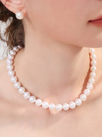 Classic style Certified Natural Cultured Freshwater Pearl 18K Earring