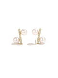 Japanese Akoya Saltwater Pearl Saltwater Pearl Earrings AAAClean Surface Genuine Cultured Pearl Fine Jewelry