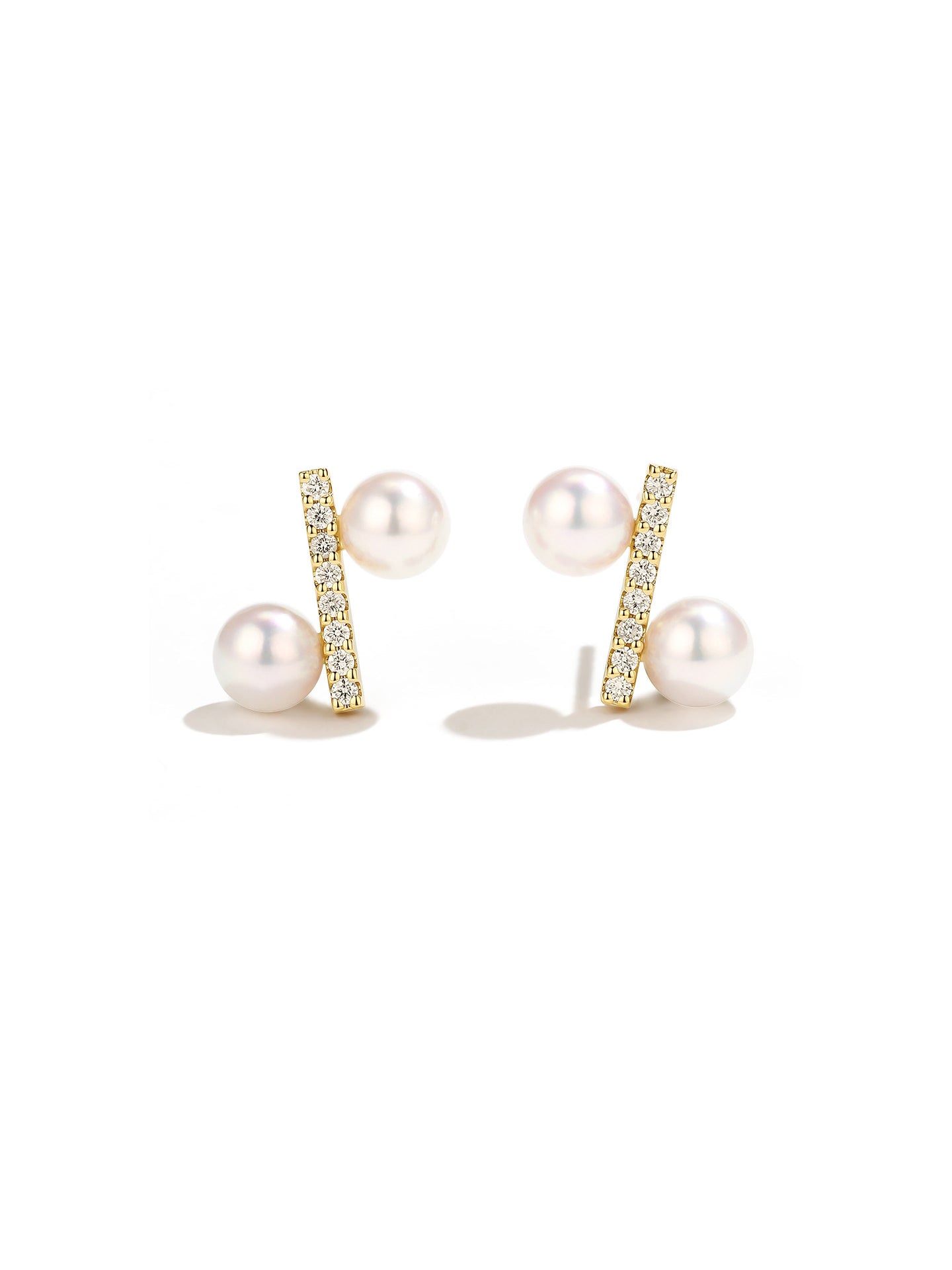 Japanese Akoya Saltwater Pearl Saltwater Pearl Earrings AAAClean Surface Genuine Cultured Pearl Fine Jewelry