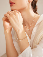 Mirror Luster Akoya Saltwater Pearl Bracelet  Elegant Office Lady Fine Jewelry