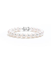 Genuine AAA Grade Natural Japanese Akoya Saltwater Pearl Bracelet High Mirror Luster Pearl Jewelry Gift for Women