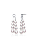 Japanese Akoya Saltwater Pearl Saltwater Pearl Earrings AAA Clean Surface Genuine Cultured Pearl Fine Jewelry