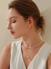 Princess Diana-Inspired 18K Gold Akoya Saltwater Pearl Necklace with Natural Diamonds