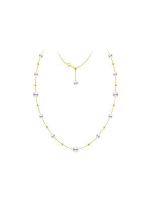 Akoya Saltwater Pearl 18K Gold "Starry Sky" Necklace
