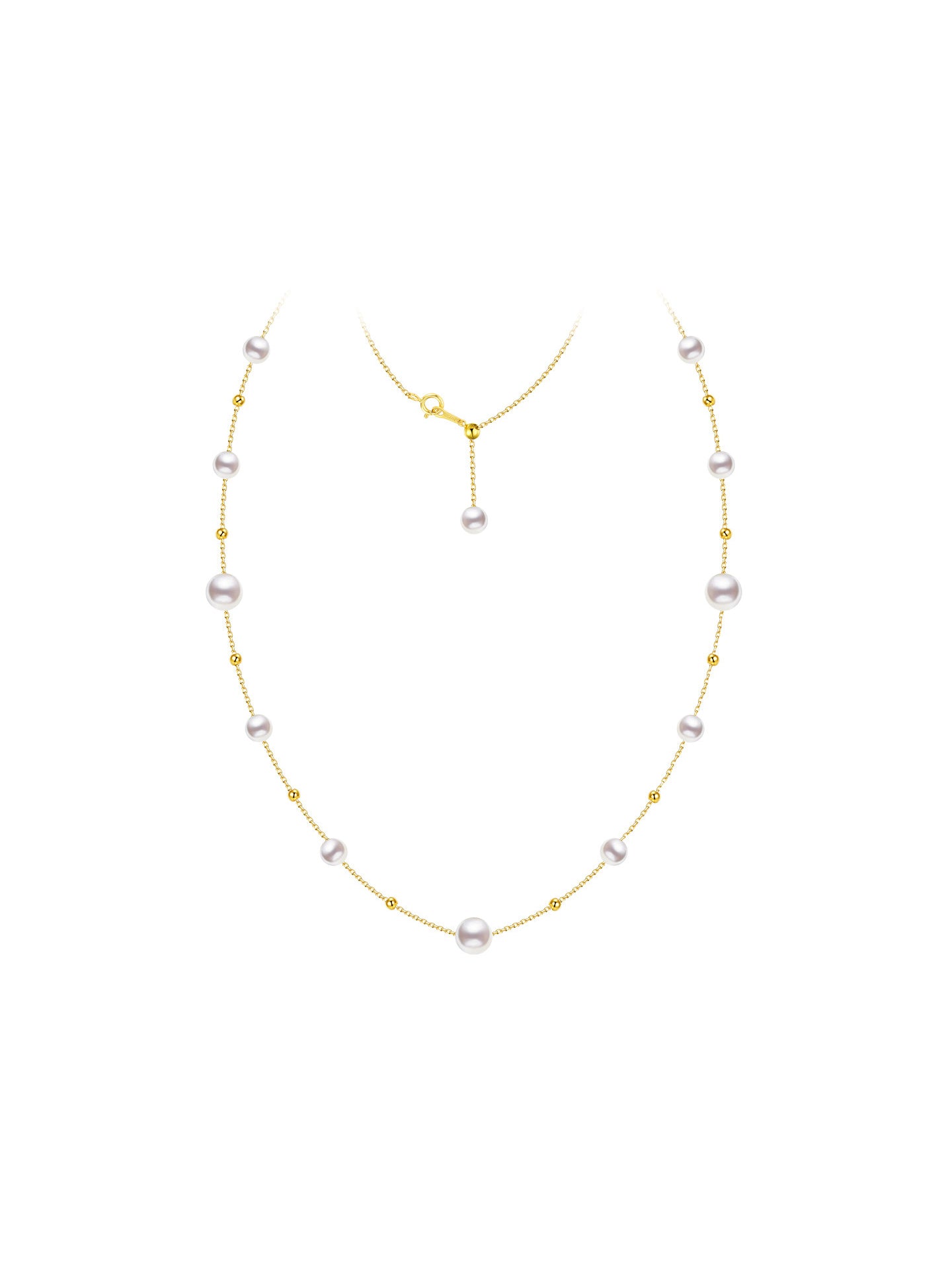 Akoya Saltwater Pearl 18K Gold "Starry Sky" Necklace
