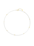 Japanese Akoya Saltwater Pearl 18K Gold Keshi Pearl Necklace Natural Cultured Saltwater Pearl