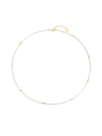 Japanese Akoya Saltwater Pearl 18K Gold Keshi Pearl Necklace Natural Cultured Saltwater Pearl