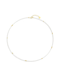 Japanese Akoya Saltwater Pearl 18K Gold Keshi Pearl Necklace Natural Cultured Saltwater Pearl