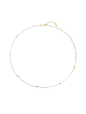 Japanese Akoya Saltwater Pearl 18K Gold Keshi Pearl Necklace Natural Cultured Saltwater Pearl