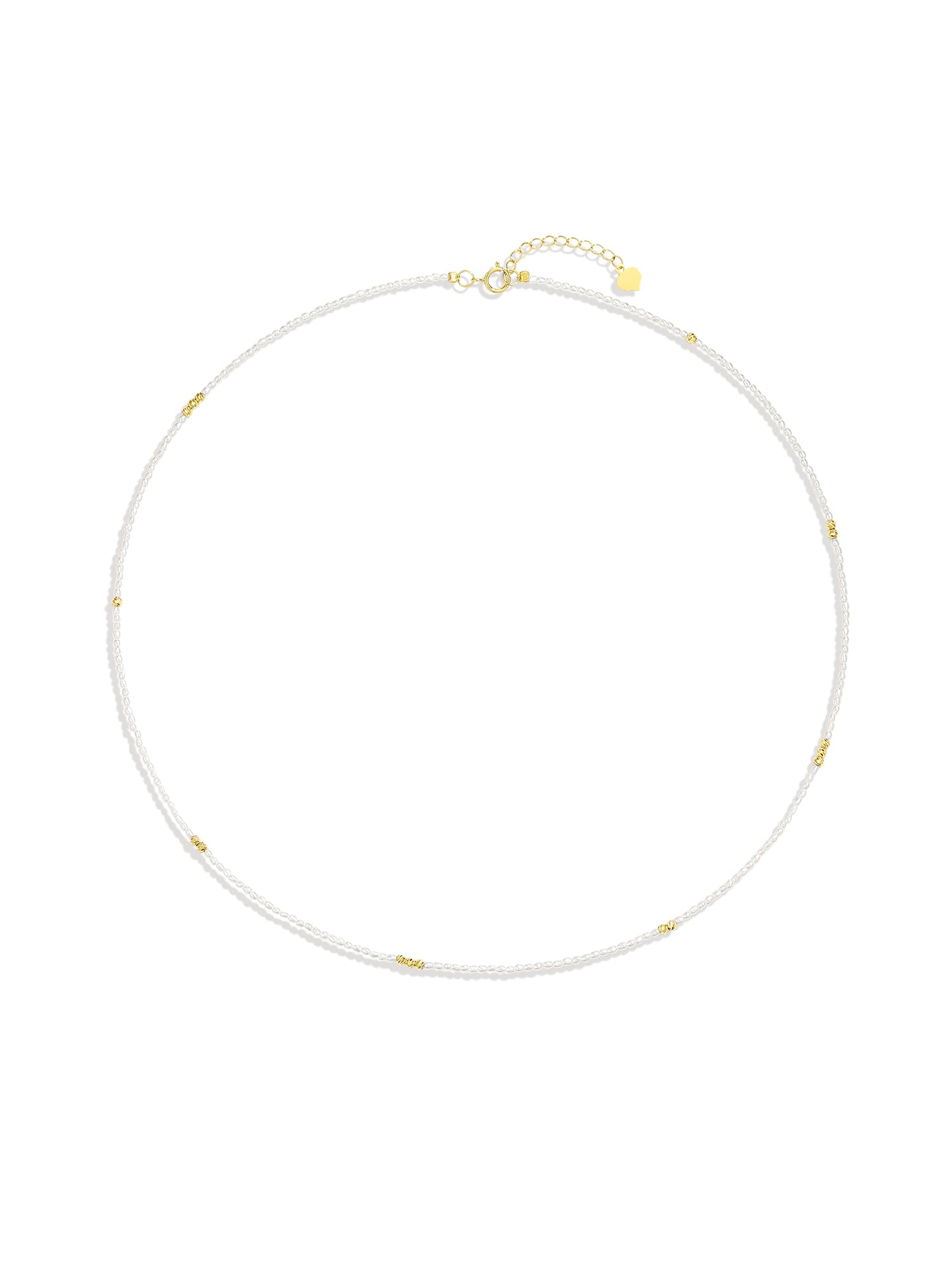 Japanese Akoya Saltwater Pearl 18K Gold Keshi Pearl Necklace Natural Cultured Saltwater Pearl