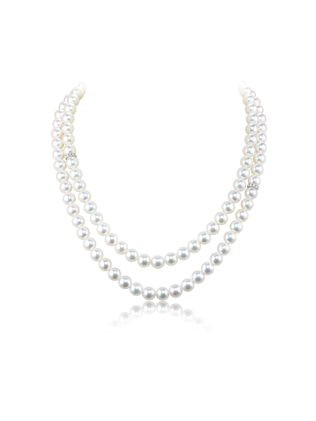 Japanese Akoya Saltwater Pearl Saltwater Pearl Necklace AAA Clean Surface Genuine Cultured Pearl Fine Jewelry