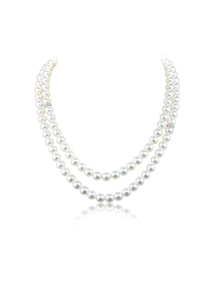 Japanese Akoya Saltwater Pearl Saltwater Pearl Necklace AAA Clean Surface Genuine Cultured Pearl Fine Jewelry
