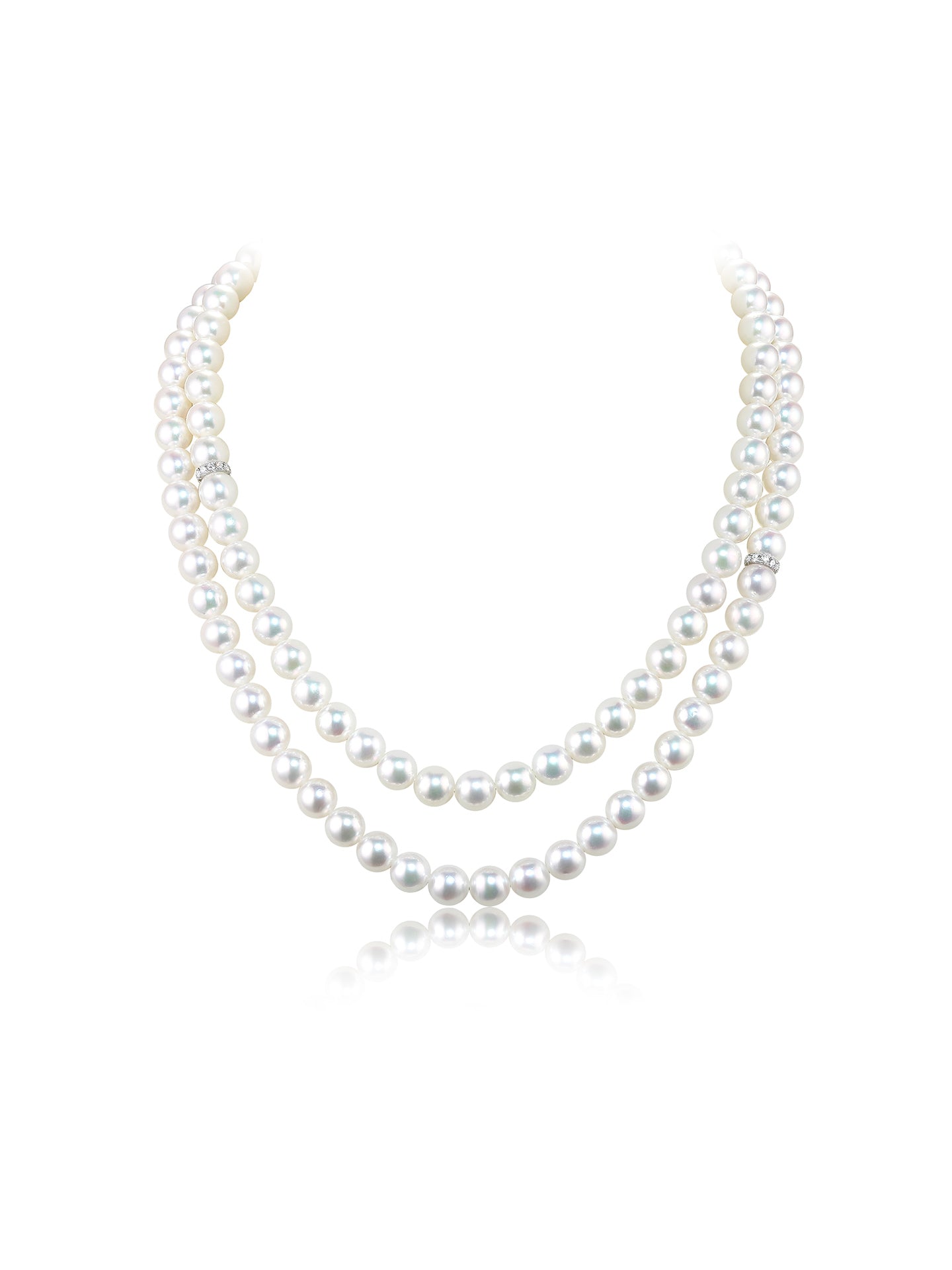 Japanese Akoya Saltwater Pearl Saltwater Pearl Necklace AAA Clean Surface Genuine Cultured Pearl Fine Jewelry