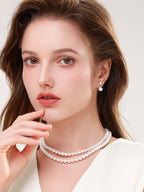 GUILD Exceptional Aurora Natural Cultured Freshwater Pearl 18K Strand Necklace