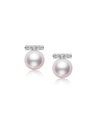 Japanese Akoya Saltwater Pearl Saltwater Pearl Earrings AAA Clean Surface Genuine Cultured Pearl Fine Jewelry