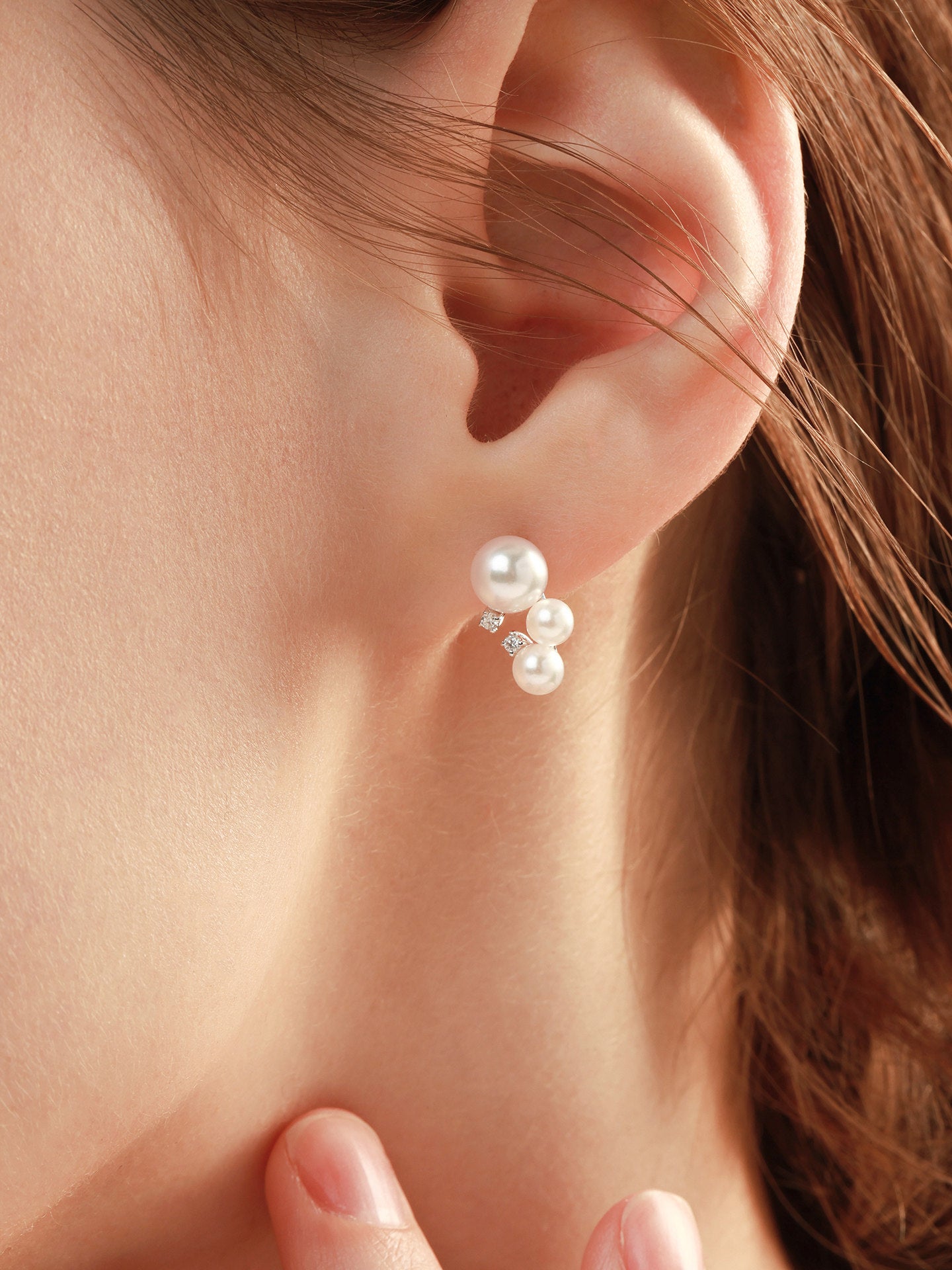 Japanese Akoya Saltwater Pearl Saltwater Pearl Earrings AAA Clean Surface Genuine Cultured Pearl Fine Jewelry
