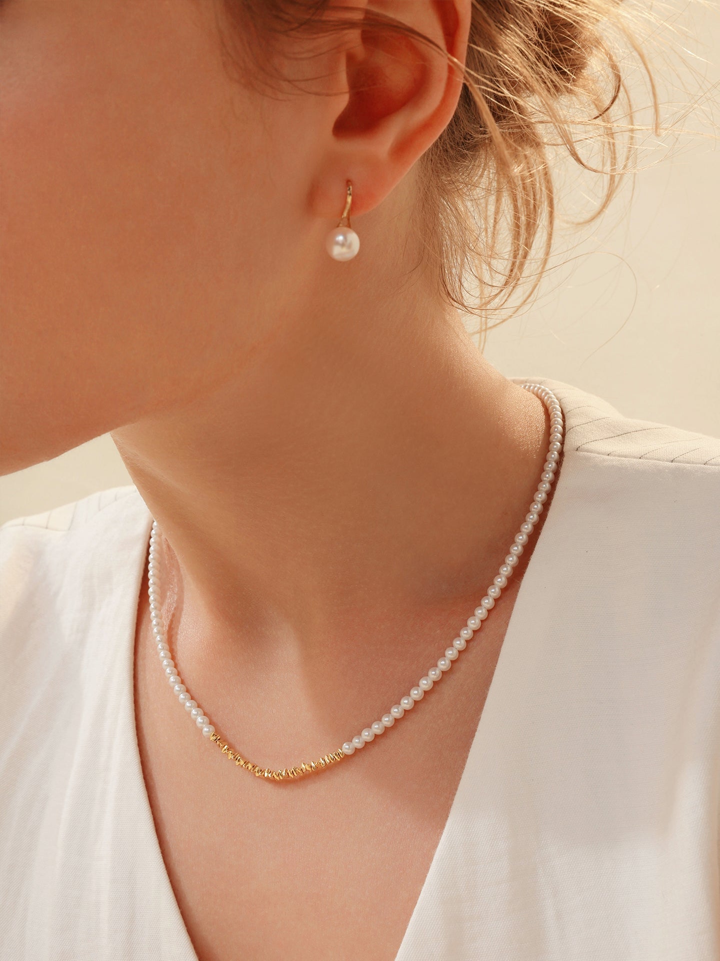 Japanese Akoya Saltwater Pearl Saltwater Pearl Earrings AAA Clean Surface Genuine Cultured Pearl Fine Jewelry