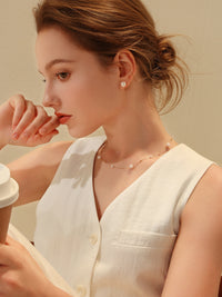Akoya Saltwater Pearl 18K Gold "Starry Sky" Necklace