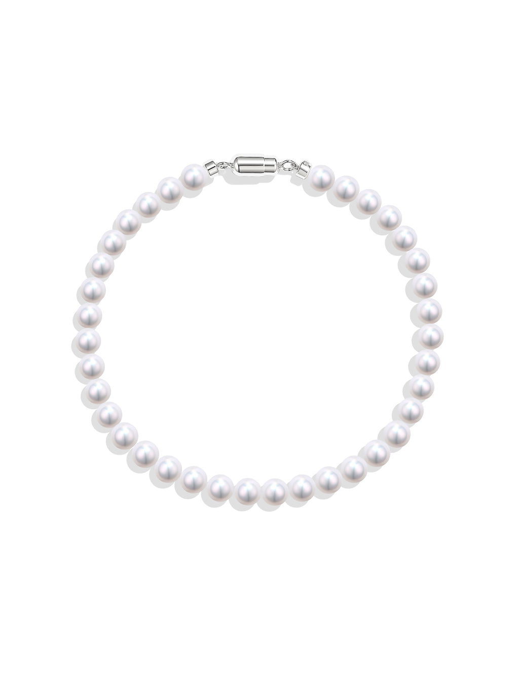 Freshwater Pearl and 925 Silver Beaded Necklace