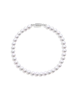 Freshwater Pearl and 925 Silver Beaded Necklace