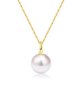 Natural Cultured Saltwater Akoya Pearl 18K Gold Necklace -Comes with an S925 silver chain
