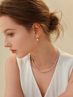 Japanese Akoya Saltwater Pearl Saltwater Pearl Earrings AAA Clean Surface Genuine Cultured Pearl Fine Jewelry