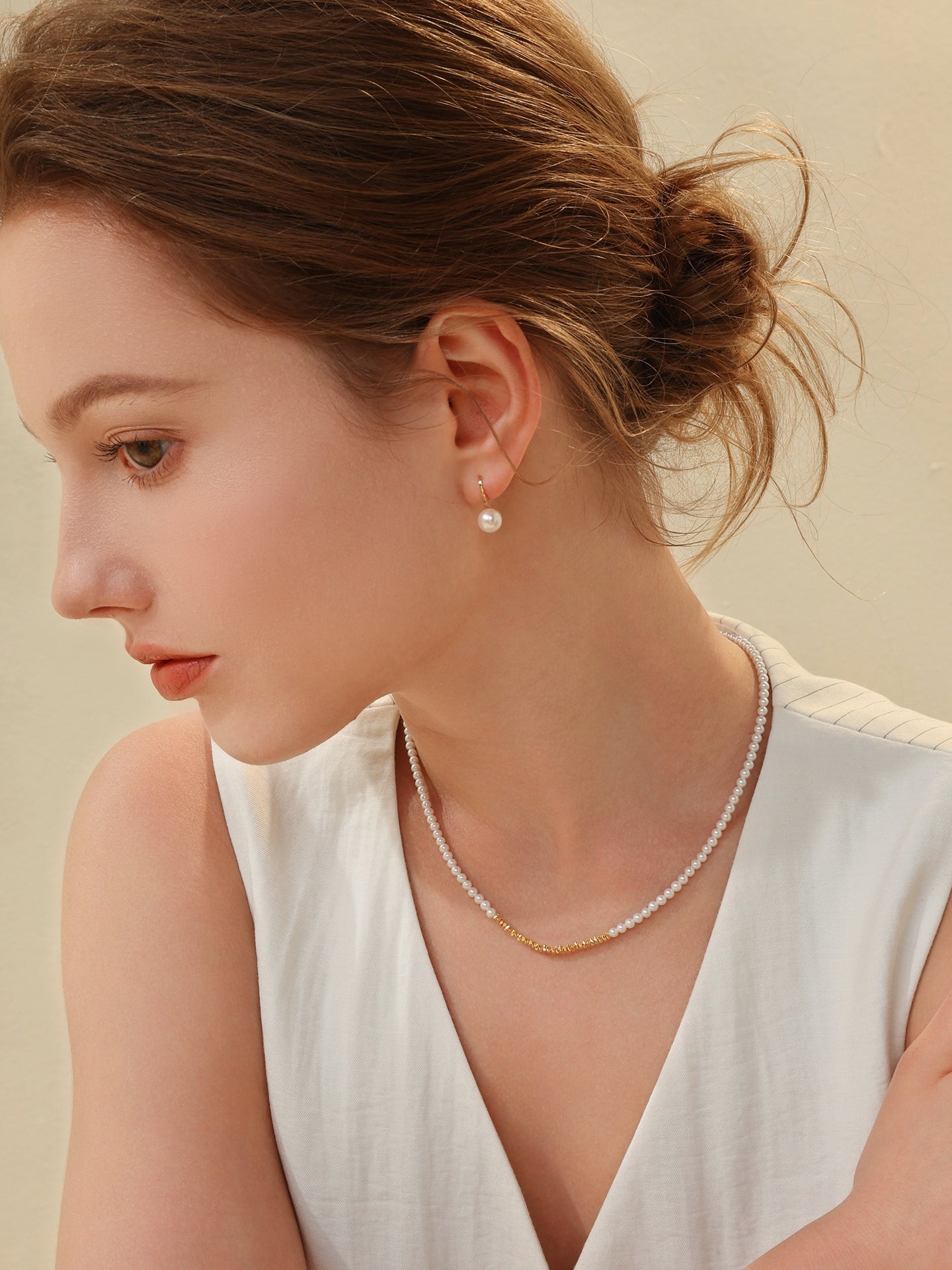 Japanese Akoya Saltwater Pearl Saltwater Pearl Earrings AAA Clean Surface Genuine Cultured Pearl Fine Jewelry