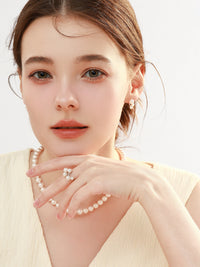 Japanese Akoya Saltwater Pearl Saltwater Pearl Earrings AAA Clean Surface Genuine Cultured Pearl Fine Jewelry