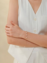 Mirror Luster Akoya Saltwater Pearl Bracelet  Elegant Office Lady Fine Jewelry