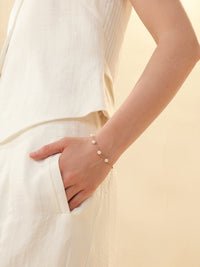 Mirror Luster Akoya Saltwater Pearl Bracelet  Elegant Office Lady Fine Jewelry
