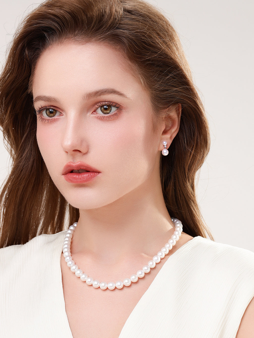 GUILD Exceptional Aurora Natural Cultured Freshwater Pearl 18K Strand Necklace
