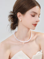 Classic style Certified Natural Cultured Freshwater Pearl 18K Earring