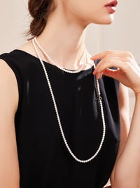 Natural Cultured Freshwater Pearl 18K Strand Necklace