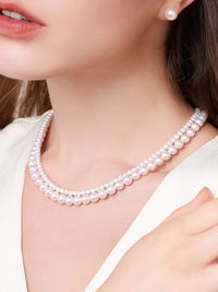 Natural Cultured Freshwater Pearl 18K Strand Necklace