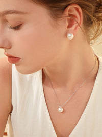 Classic style Certified Natural Golden South Sea Pearl Earring Perfect Round High Luster Luxury Wedding Jewelry for Her
