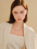 Classic 18K Gold Stud Earrings with Certified Silver-Blue Akoya Pearl – Natural Cultured Saltwater Pearls