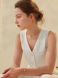 Japanese Akoya Saltwater Pearl Saltwater Pearl Earrings AAA Clean Surface Genuine Cultured Pearl Fine Jewelry