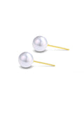 Classic style Certified Natural Cultured Freshwater Pearl 18K Earring
