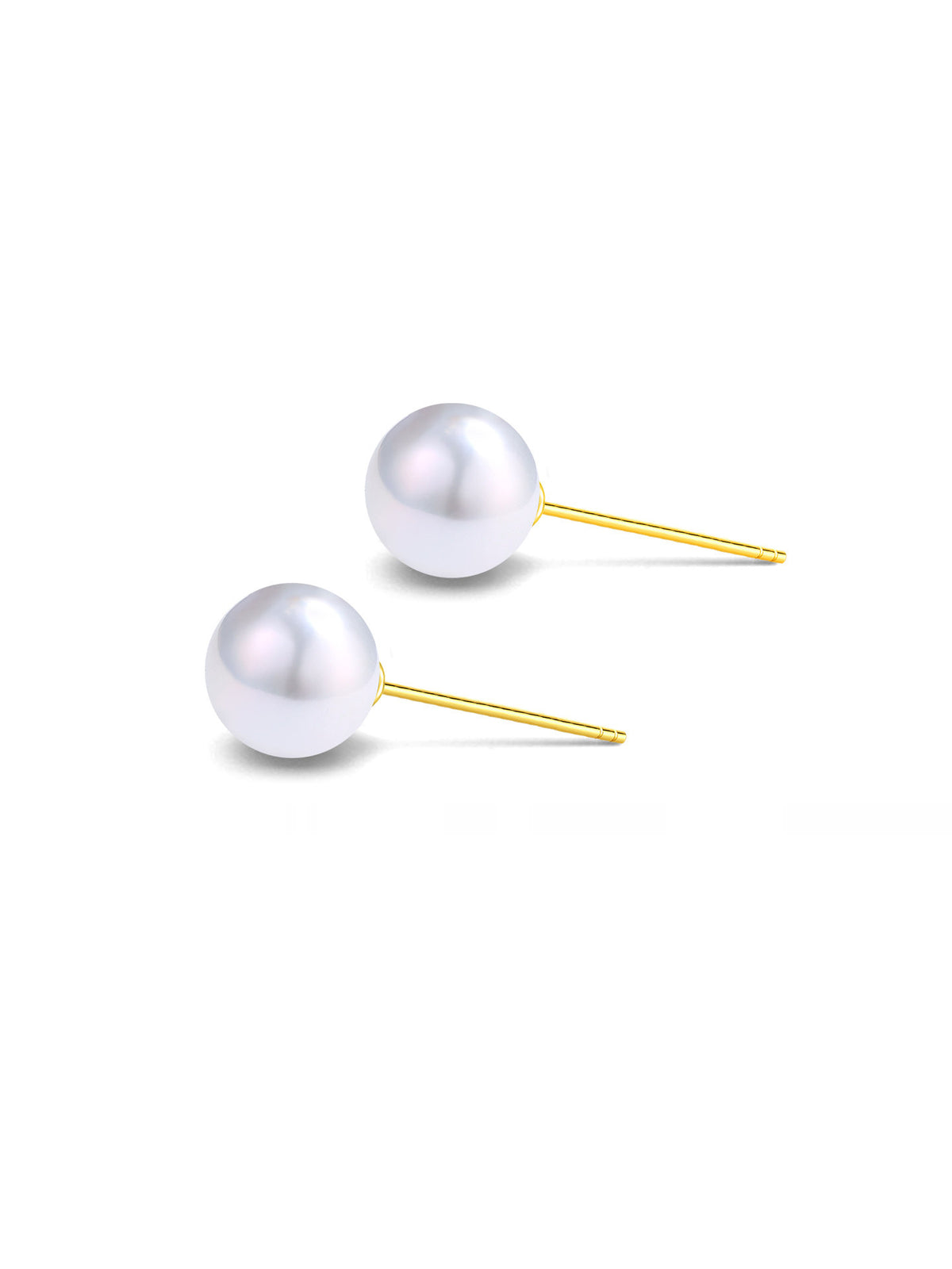 Classic style Certified Natural Cultured Freshwater Pearl 18K Earring