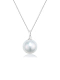 Natural Cultured Saltwater South Sea White Pearl 18K Gold Necklace -Comes with an S925 silver chain