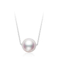 Natural Cultured Saltwater Akoya Pearl 18K Gold Necklace